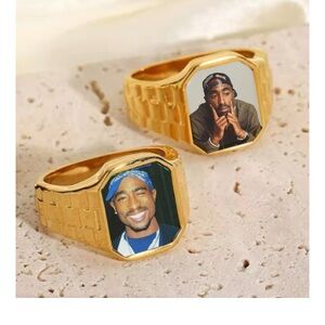 Gold Men's Ring with Iconic Portrait